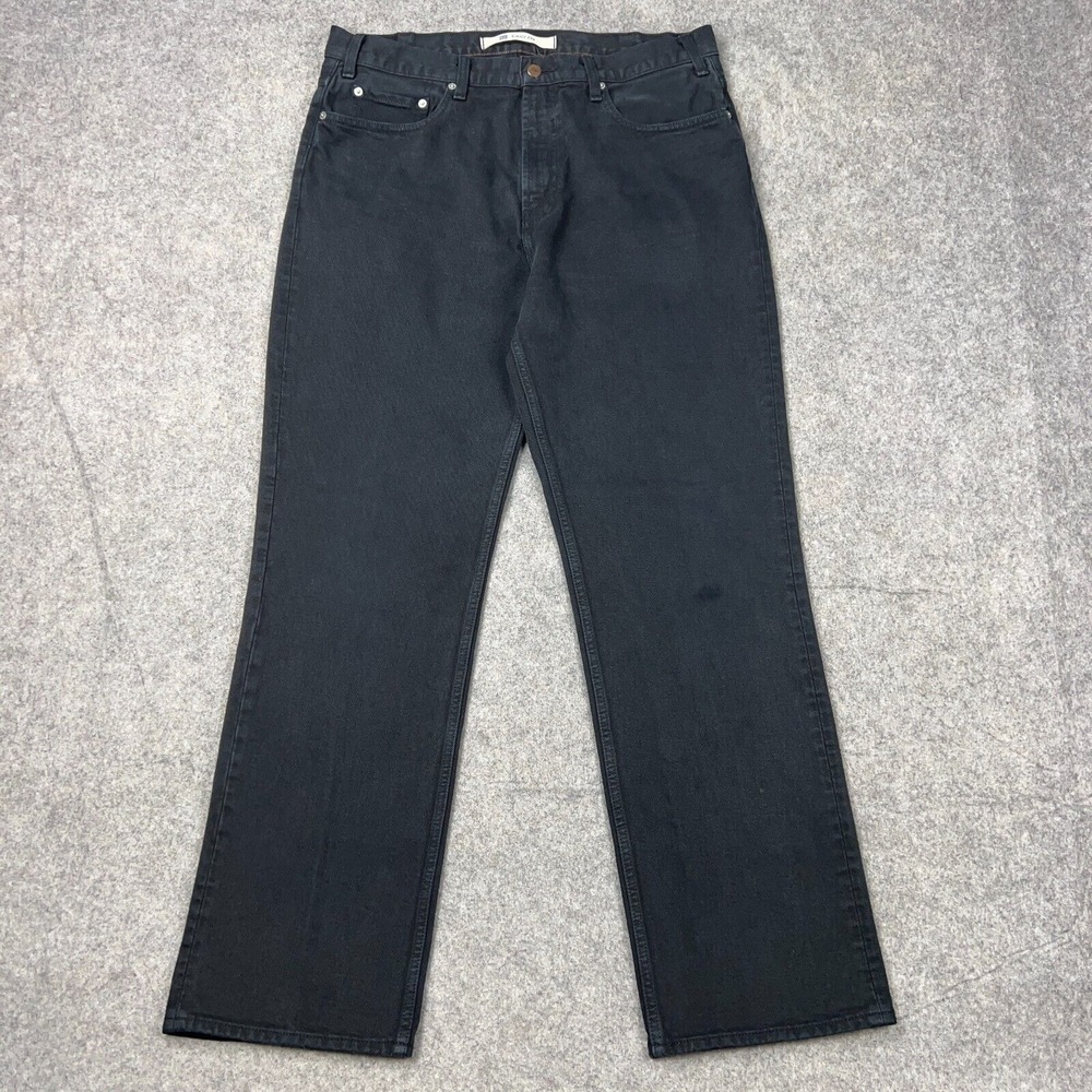 VTG Gap Jeans Mens 36x32 Black Easy Fit Relaxed Straight Leg‎ Denim Pants USA